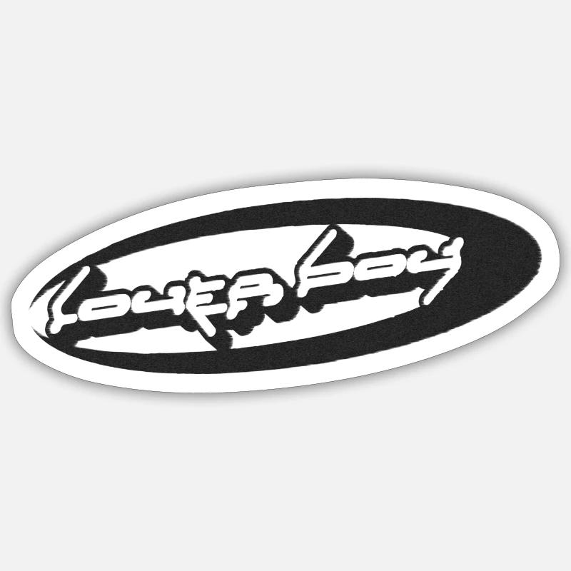 Conception de lettrage Y2k mignonne - Sticker taille S (10 x 10 cm) - blanc mat