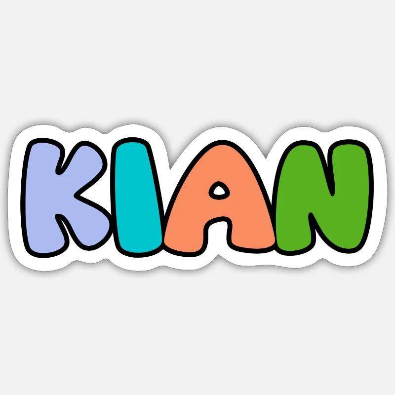 Name - Kian - Sticker size S (10 x 10 cm) - white matte