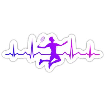 Badminton players Badminton women Badminton - Sticker size S (10 x 10 cm) - white matte - Front
