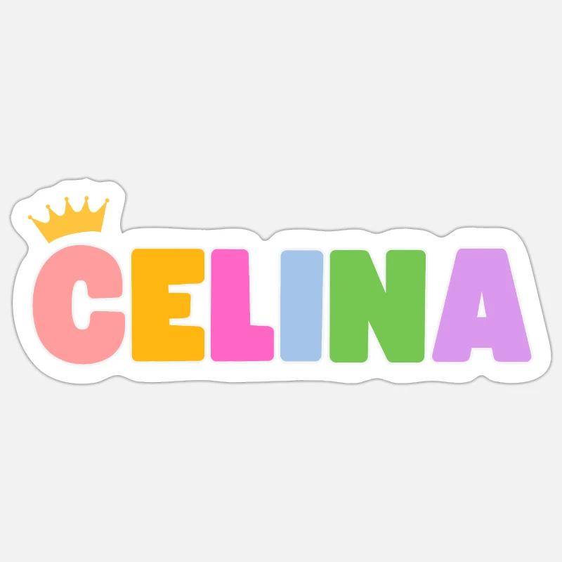Celina! Customizable - Sticker size S (10 x 10 cm) - white matte