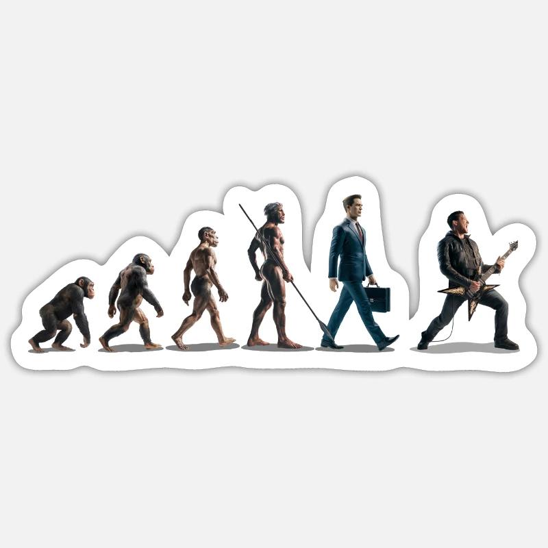 Evolution Guitariste 06 2024 4 Sticker taille S (10 x 10 cm)