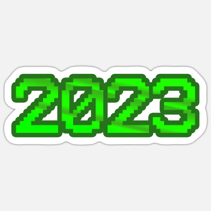 Computer 2023 - Sticker Größe S (10 x 10 cm) - Mattweiß