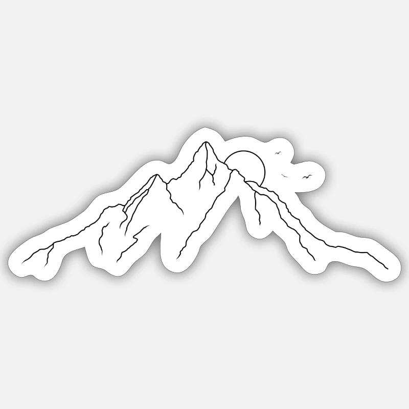 mountain Sticker size S (10 x 10 cm)