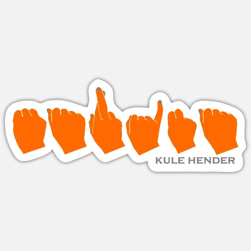 Marina (orange) - Sticker taille S (10 x 10 cm) - blanc mat