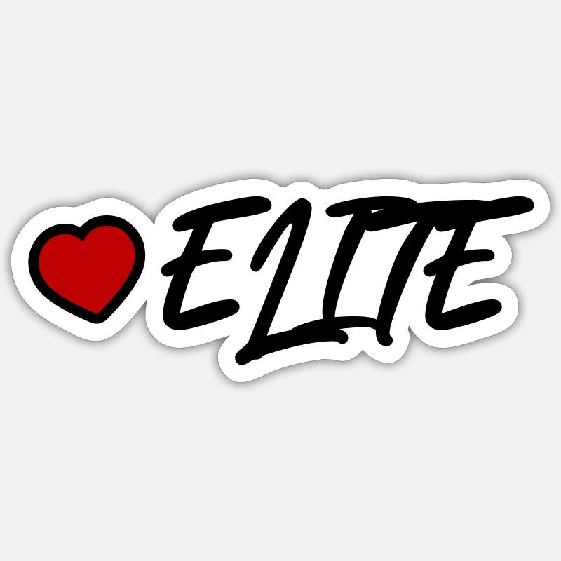 Cœur d’élite - Sticker taille S (10 x 10 cm) - blanc mat
