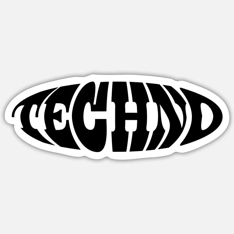 Techno Saying Gift - Sticker size S (10 x 10 cm) - white matte