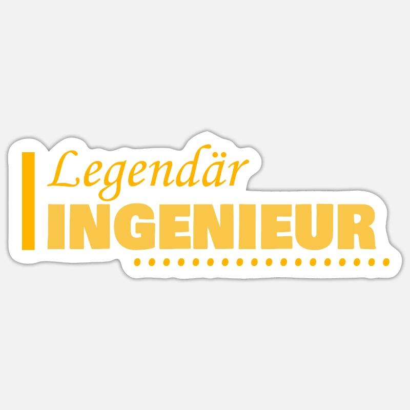 Beruf Ingenieur - Sticker Größe S (10 x 10 cm) - Mattweiß