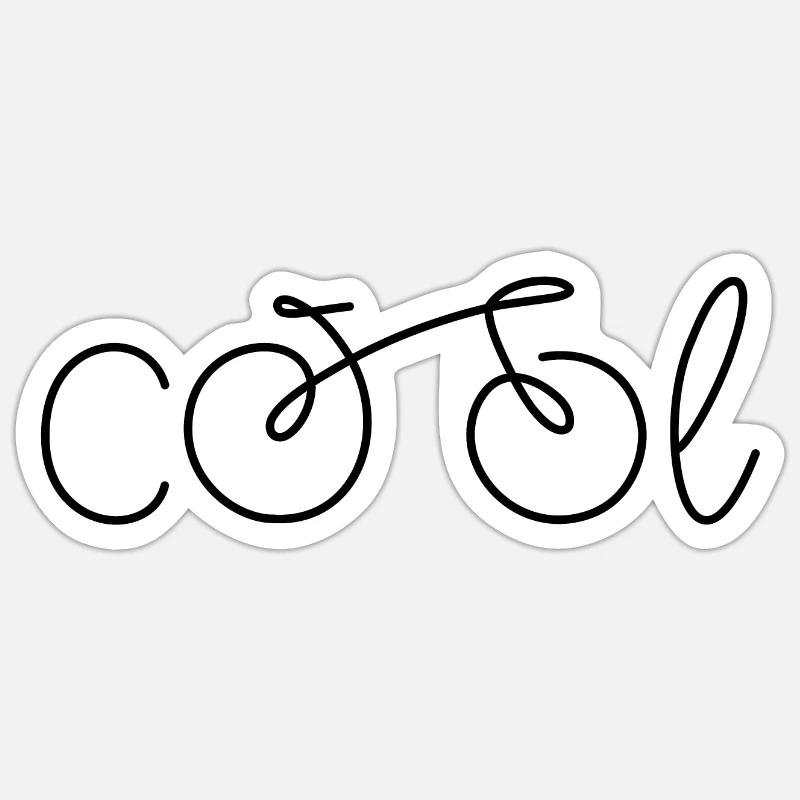 Bicycle - Sticker size S (10 x 10 cm) - white matte