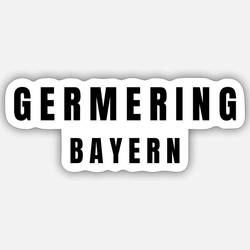 Germering, Bavaria - Sticker size S (10 x 10 cm) - white matte