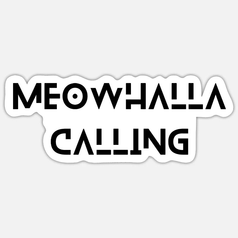 Meowhalla - Sticker size S (10 x 10 cm) - white matte
