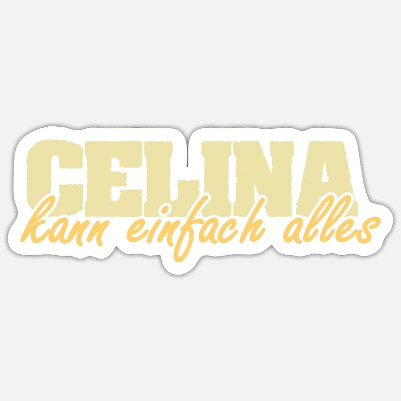Celina - Sticker size S (10 x 10 cm) - white matte