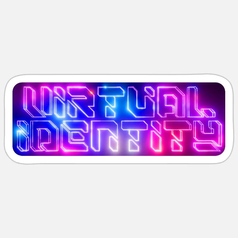 Identité virtuelle - Sticker taille S (10 x 10 cm) - blanc mat