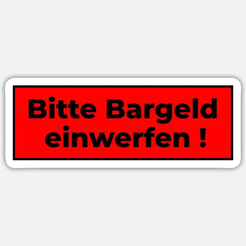 Briefkasten Bitte Bargeld einwerfen Sticker Größe S (10 x 10 cm)