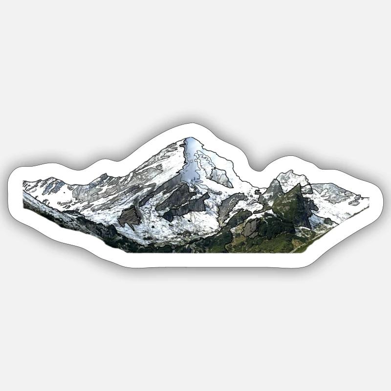 Mountain Line Sticker Größe S (10 x 10 cm)