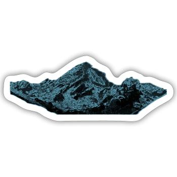 Blue Mountain - Sticker Größe S (10 x 10 cm) - Mattweiß - Vorne