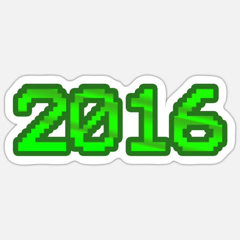 Computer 2016 - Sticker Größe S (10 x 10 cm) - Mattweiß