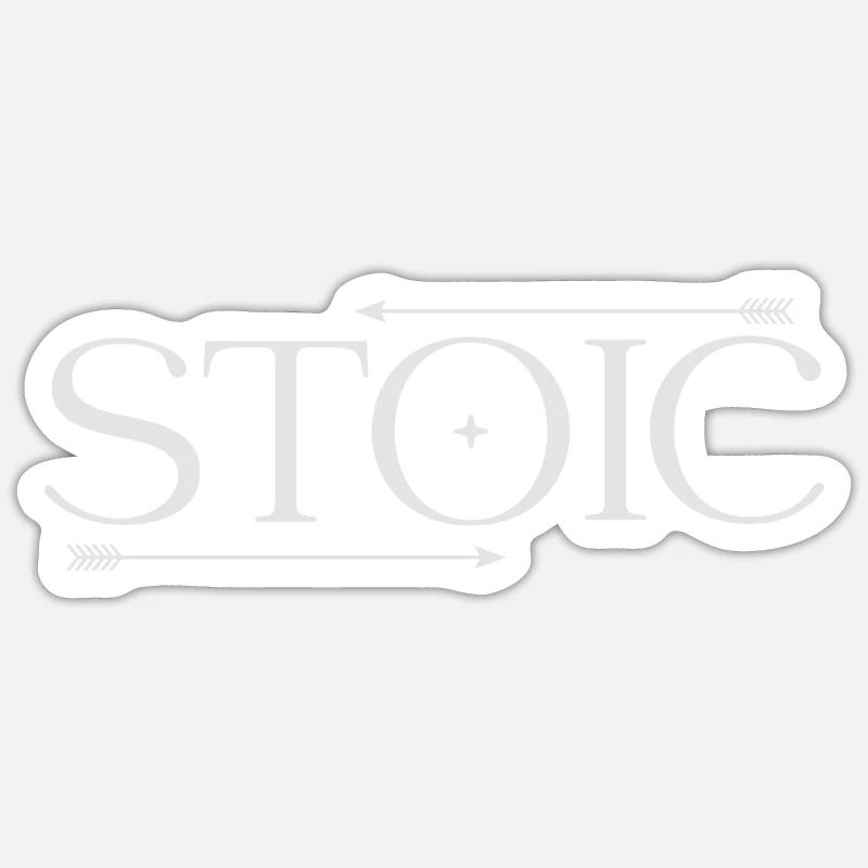 Stoïc - Sticker taille S (10 x 10 cm) - blanc mat