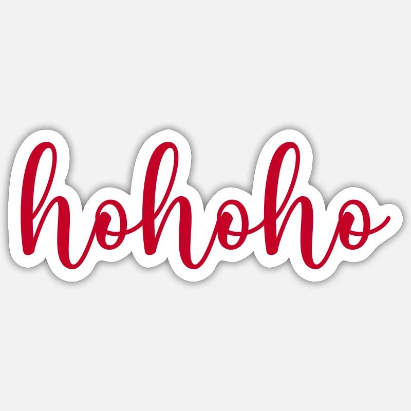 hohoho - Sticker taille S (10 x 10 cm) - blanc mat