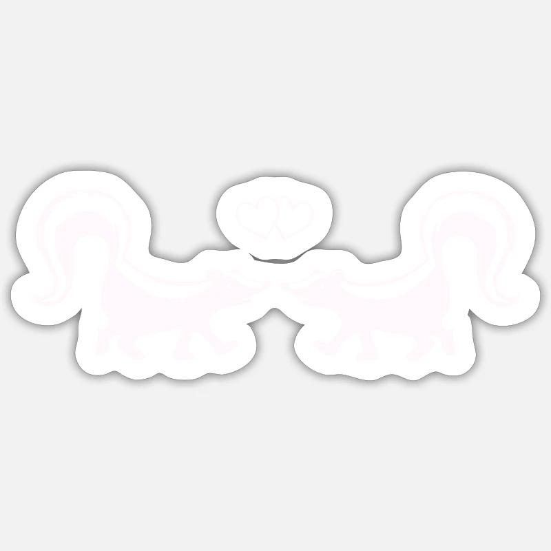 Skunk Love - Sticker size S (10 x 10 cm) - white matte