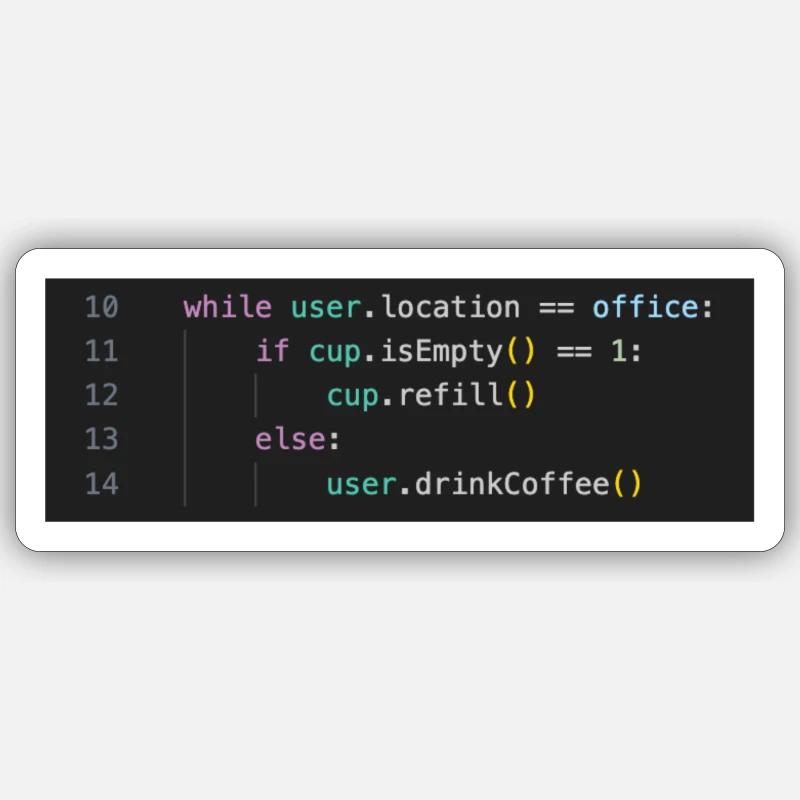 Lustiges Programmierer Büro Meme. - Sticker Größe S (10 x 10 cm) - Mattweiß