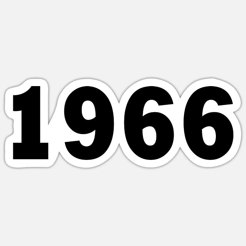 1966 - Sticker taille S (10 x 10 cm) - blanc mat