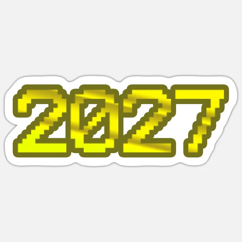 2027 - Sticker taille S (10 x 10 cm) - blanc mat