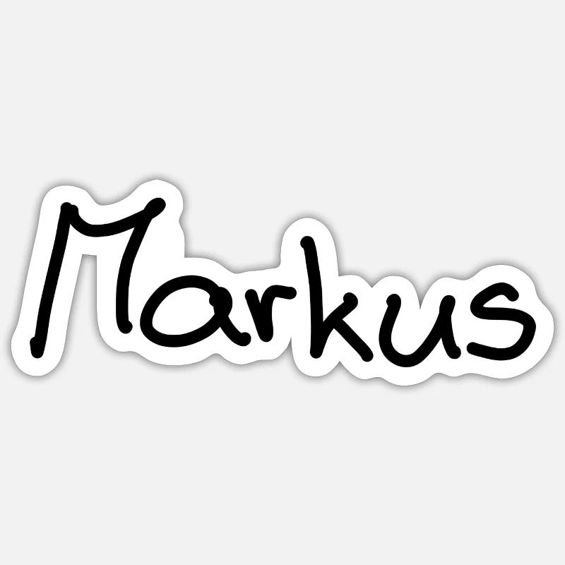 Markus - Sticker Größe S (10 x 10 cm) - Mattweiß