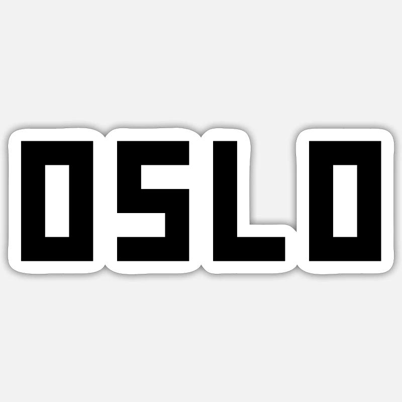 Oslo - Sticker taille S (10 x 10 cm) - blanc mat