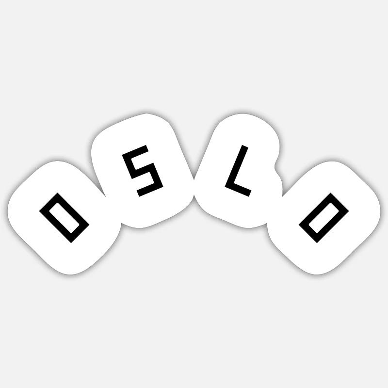 Oslo - Sticker Größe S (10 x 10 cm) - Mattweiß
