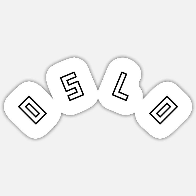 Oslo - Sticker size S (10 x 10 cm) - white matte