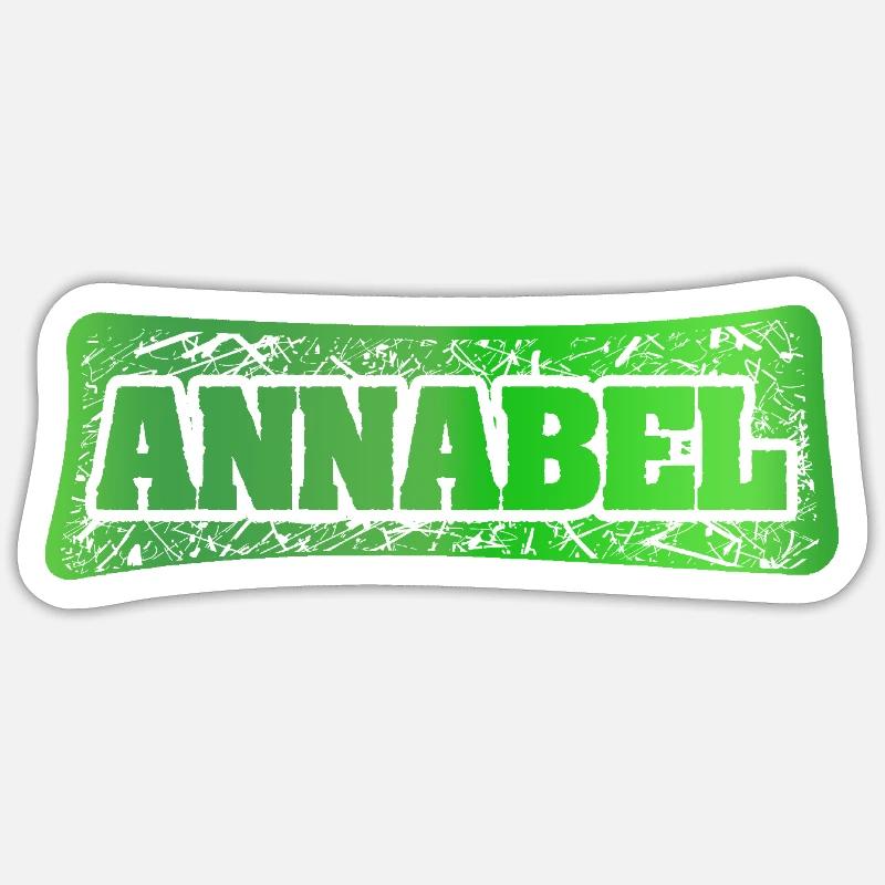 Annabel comme prénom - Sticker taille S (10 x 10 cm) - blanc mat
