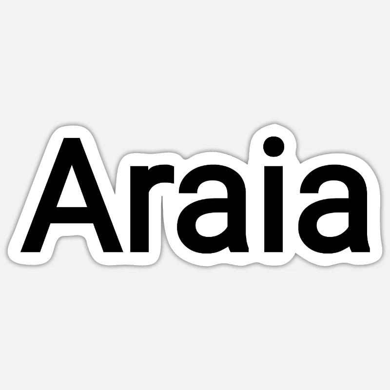 Araia - Sticker size S (10 x 10 cm) - white matte