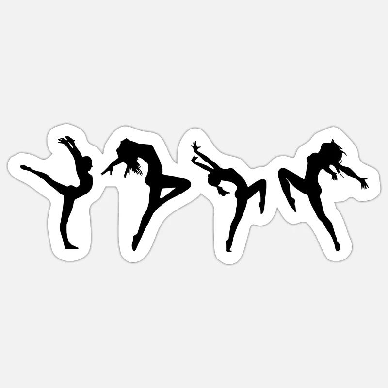 Dancers dance endlessly Sticker size S (10 x 10 cm)