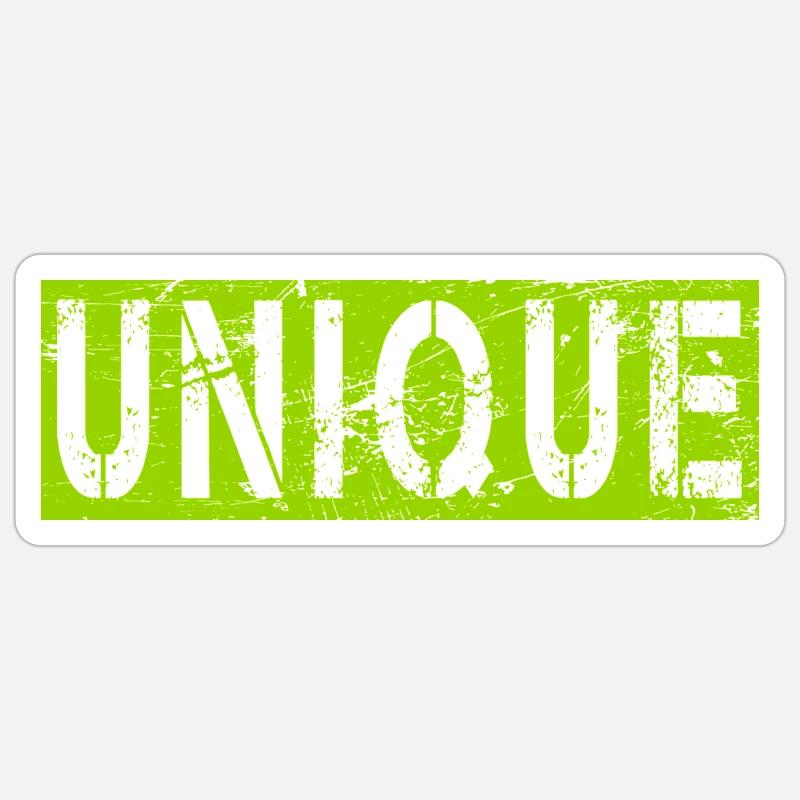 unique - Sticker Größe S (10 x 10 cm) - Mattweiß