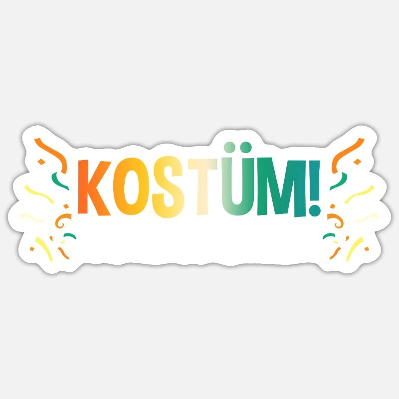 Carnaval de Jecken Carnaval - Sticker taille S (10 x 10 cm) - blanc mat