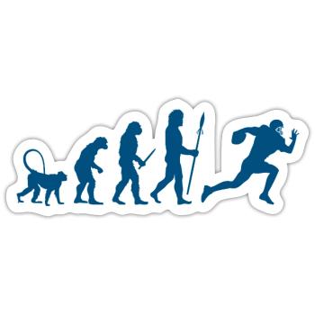 Entwicklung eines Fußballspielers - Sticker Größe S (10 x 10 cm) - Mattweiß - Vorne