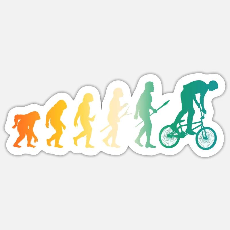 Vélo Evolution VTT - Sticker taille S (10 x 10 cm) - blanc mat