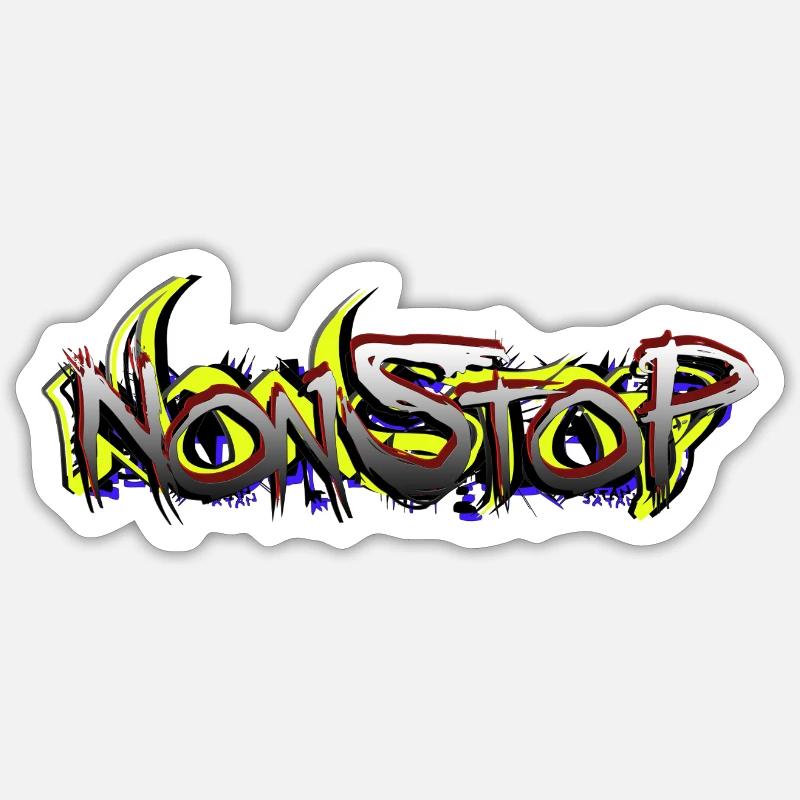 NonStoP RAPpresent LoGo - Sticker taille S (10 x 10 cm) - blanc mat