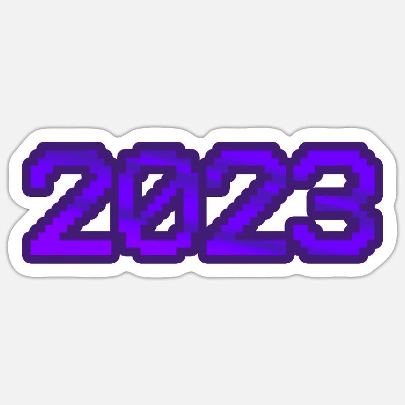 Computer 2023 - Sticker Größe S (10 x 10 cm) - Mattweiß