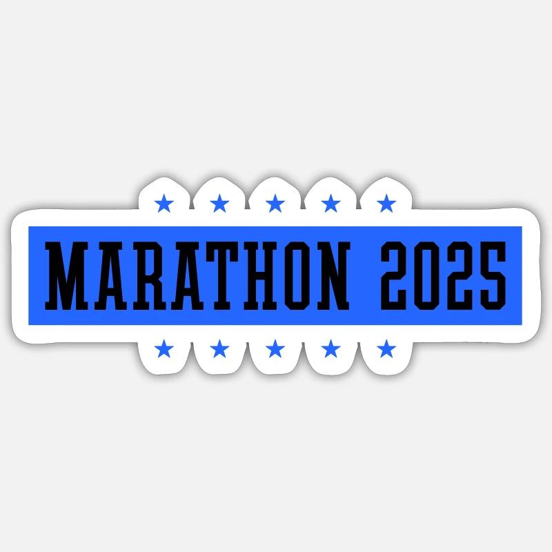 Marathon 2025 - Sticker taille S (10 x 10 cm) - blanc mat