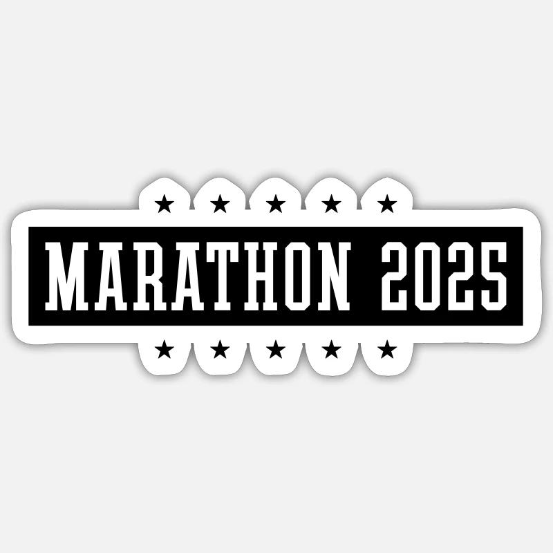 Marathon 2025 Sport - Sticker size S (10 x 10 cm) - white matte
