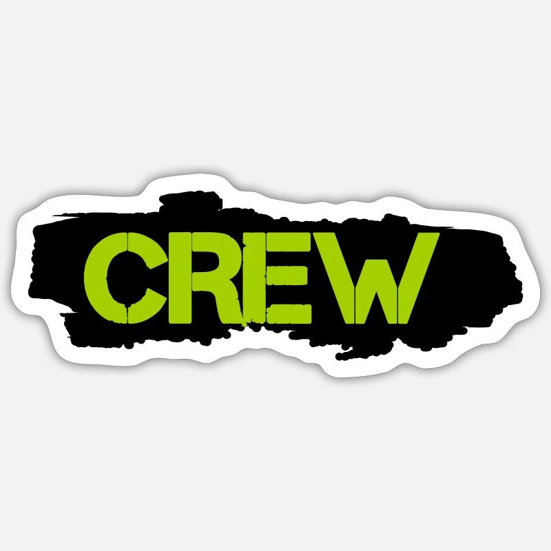 crew - Sticker size S (10 x 10 cm) - white matte
