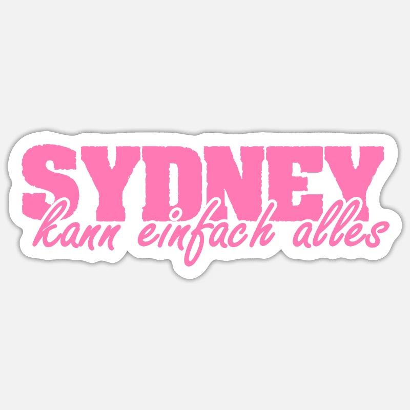 Sydney - Sticker taille S (10 x 10 cm) - blanc mat