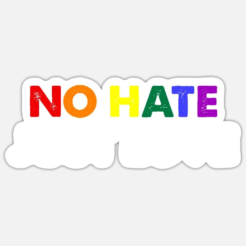 No Hate Just Love - Sticker size S (10 x 10 cm) - white matte