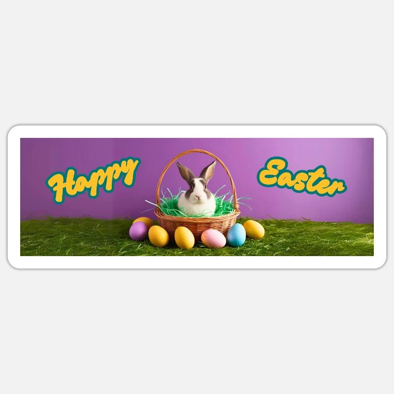 Happy Easter Sticker Größe S (10 x 10 cm)