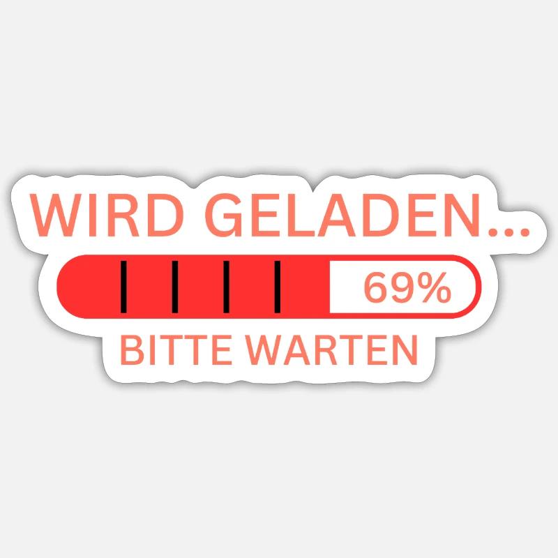 Spruch Tshirt Pullover - Sticker Größe S (10 x 10 cm) - Mattweiß