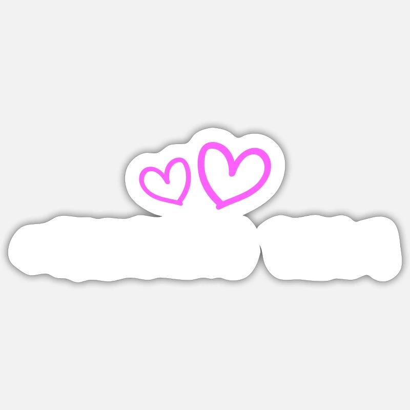 Cœur d’équipe de course - Sticker taille S (10 x 10 cm) - blanc mat