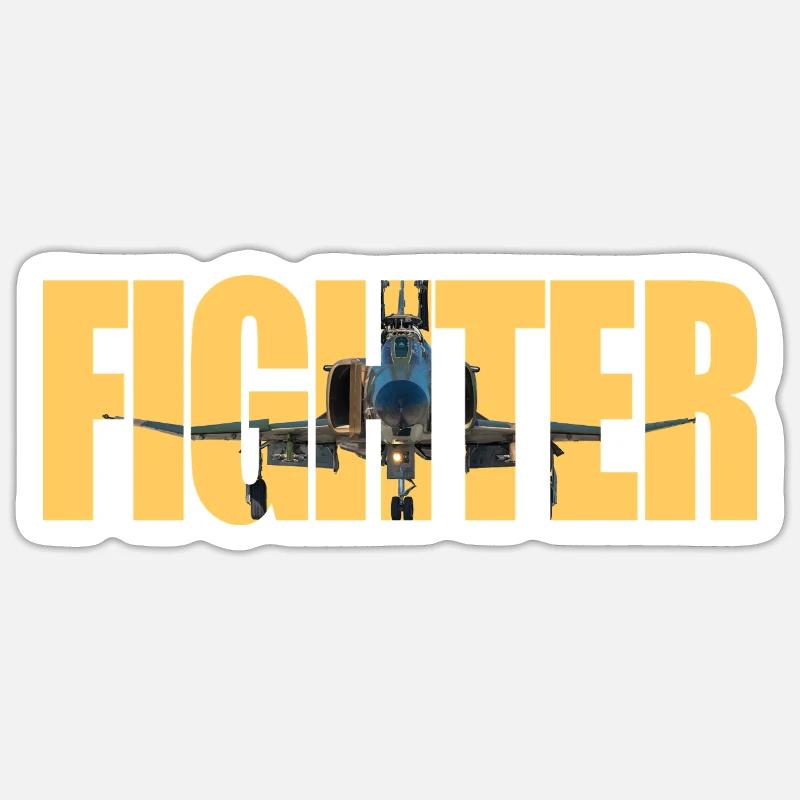 Chasseur F-4 Phantom - Sticker taille S (10 x 10 cm) - blanc mat