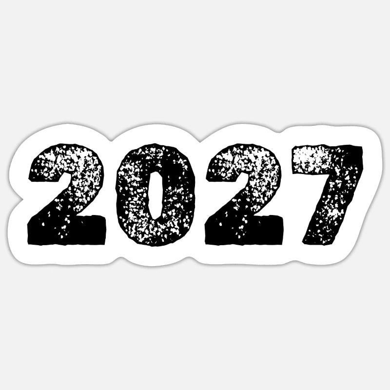 2027 - Sticker size S (10 x 10 cm) - white matte