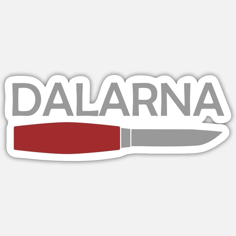 Dalarna - Sticker Größe S (10 x 10 cm) - Mattweiß